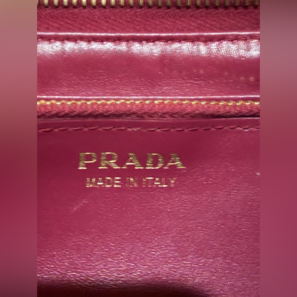 Prada Quilted Raspberry 3/4 Soft Calf Wallet - Picture 9 of 15